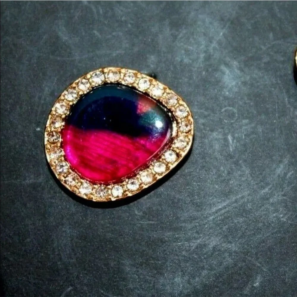 BaubleBar Multi Color Art Glass Crystal Earrings - Picture 2 of 5